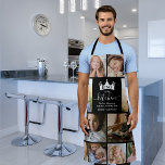 King of the Kitchen Photo Collage Schort<br><div class="desc">Moderne fotocollage schort met 10 foto's die je kunt personaliseren met je eigen,  het gezegde 'Koning van de keuken',  een kroon,  een schattig citaat dat 'het beste van herinneringen' staat... maakt ze",  en de personen noemen ze.</div>