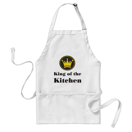 king of the kitchen standaard schort (Voorkant)