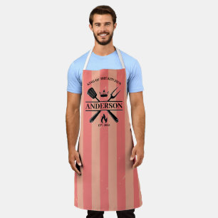 King of the Kitchen Stripes Aangepaste BBQ Schort