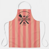 King of the Kitchen Stripes Aangepaste BBQ Schort (Voorkant)
