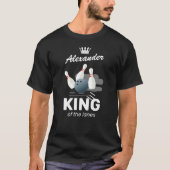 King of the Lanes Bowling Pin T-Shirt (Voorkant)