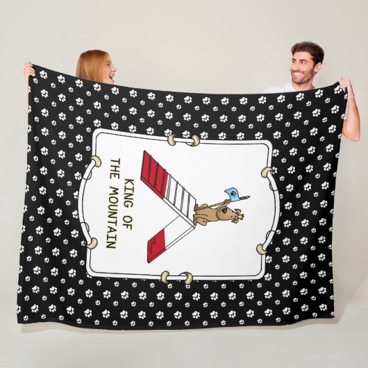 King of the Mountain Dog Agility Design Fleece Deken (In situ)