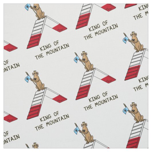 King of the Mountain Dog Agility Design Stof (Swatch)