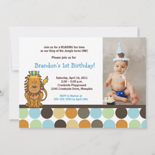 King of the Oerwoud *FOTO* Birthday 5x7 Kaart (Voorkant)