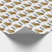 King of the Oerwoud Lion Cartoon, Bold Wildlife Ar Cadeaupapier (Hoek)