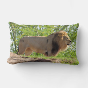 King of the Oerwoud Lumbar Pillow (Leeuw) Kussen