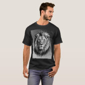 "King of the Oerwoud" T-shirt - Lion Art Edition (Voorkant volledig)