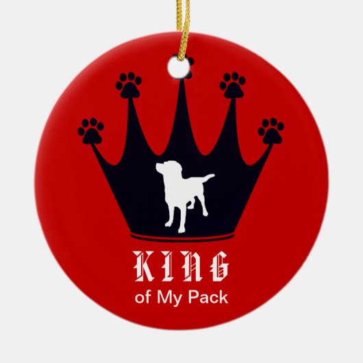 King of the Pack Keramisch Ornament (Voorkant)