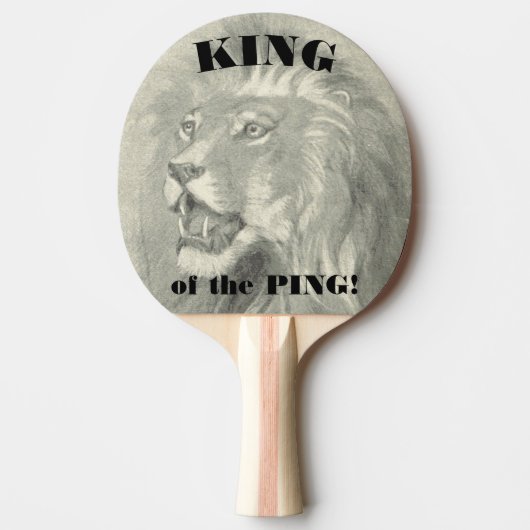 King of the Ping Lion Funny Smack Talk Tafeltennisbatje (Voorkant)