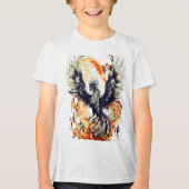 King of the Sky Eagle Swooping Design - Tri-Blend Shirt (Voorkant)