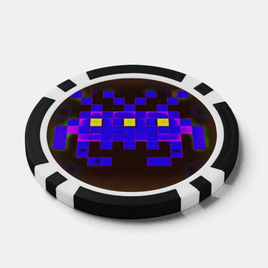King of the Space Invasion (Version B) Poker Chips (Enkel)