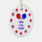 King of the Table Ping Pong Keramisch Ornament (Rechts)