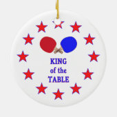 King of the Table Ping Pong Keramisch Ornament (Achterkant)
