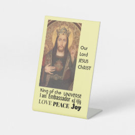 King of the Universe Reclamebord Met Voetstuk