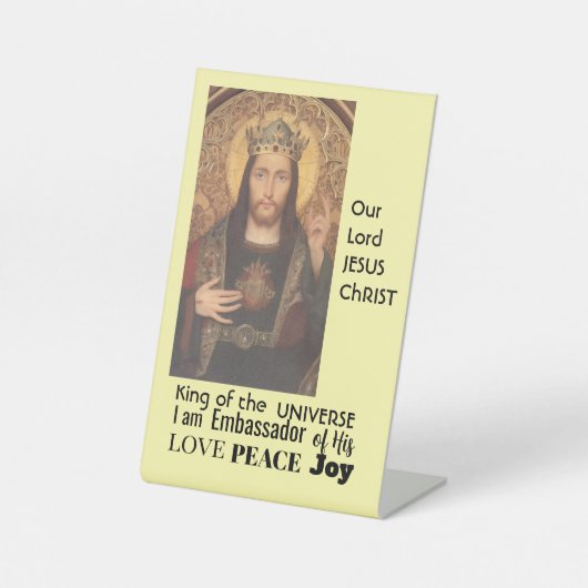 King of the Universe Reclamebord Met Voetstuk (Voorkant)