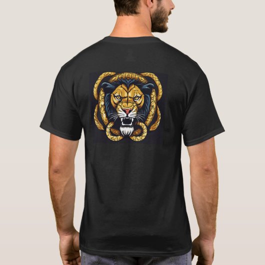 King of the Wild: T-shirt met gezicht van de zwart (Achterkant)