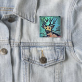 King Of The Wood /// Hirsch / Deer Button Pin (In situ)