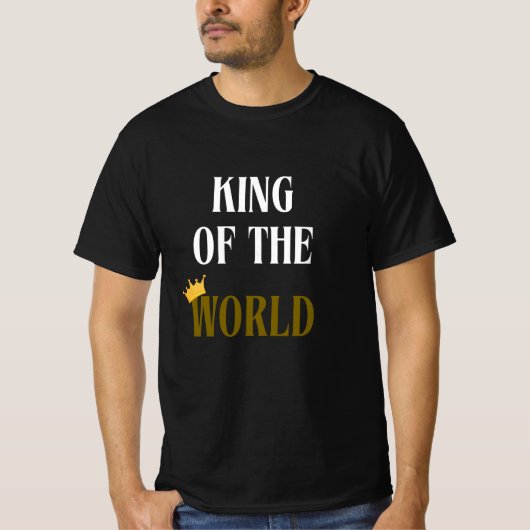 King of the World GLD Mannen T-shirt (Voorkant)