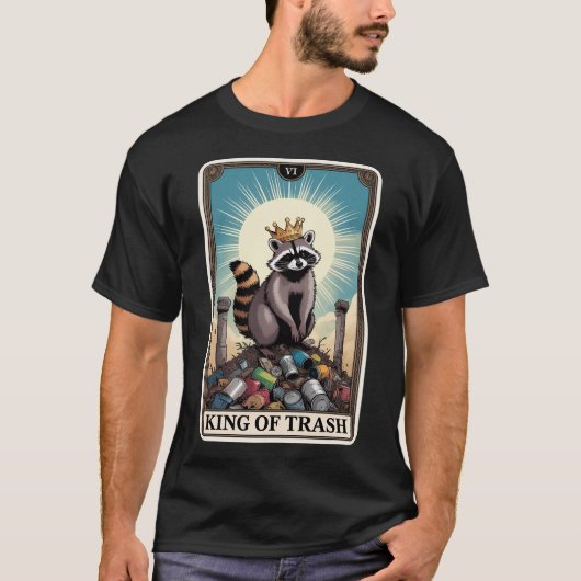 King Of Trash Racoon Kaart T-shirt (Voorkant)