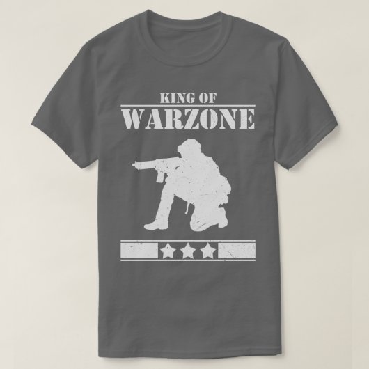 King of Warzone Gamer Gaming T-shirt (Design voorkant)