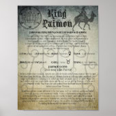 King Paimon Goetia Demonic Poster (Voorkant)