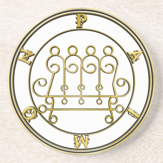 King Paimon Goetia Sandstone Altar Tegel Zandsteen Onderzetter (Voorkant)