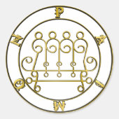 King Paimon Goetia Seal Ronde Sticker (Voorkant)