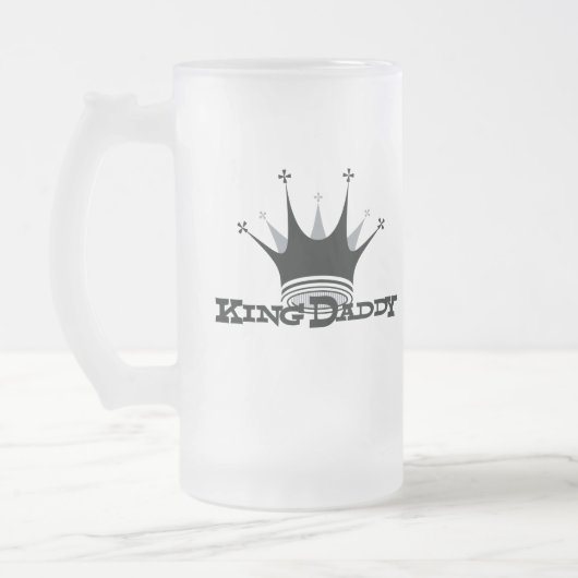 King papa Beer Stein Matglas Bierpul (Links)
