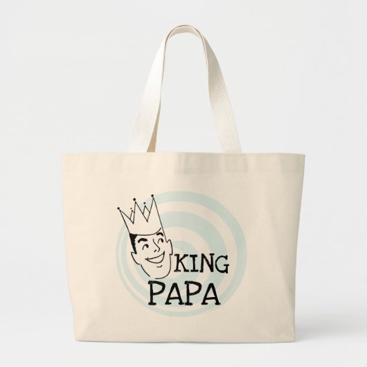 King Papa T-shirts en geschenken Grote Tote Bag (Voorkant)