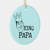 King Papa T-shirts en geschenken Keramisch Ornament (Rechts)