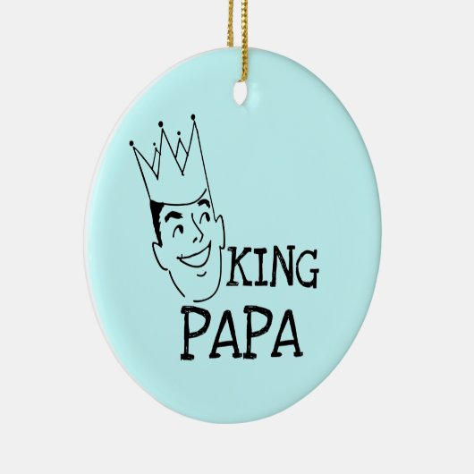 King Papa T-shirts en geschenken Keramisch Ornament (Rechts)