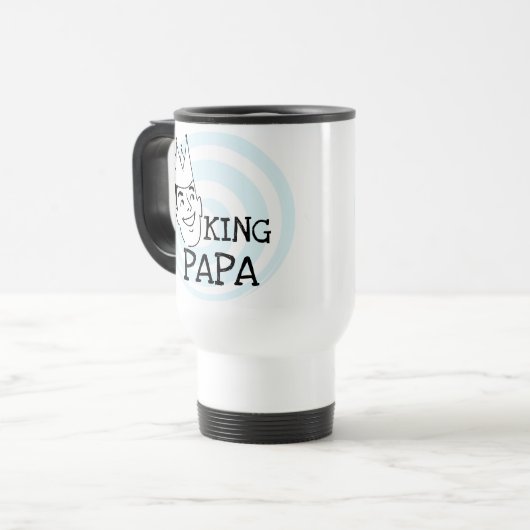 King Papa T-shirts en geschenken Reisbeker (Voorkant links)