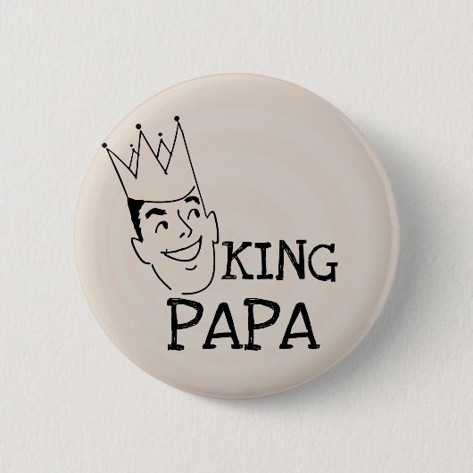 King Papa T-shirts en geschenken Ronde Button 5,7 Cm (Voorkant)