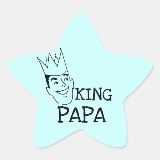 King Papa T-shirts en geschenken Ster Sticker (Voorkant)