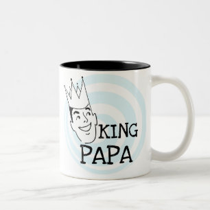 King Papa T-shirts en geschenken Tweekleurige Koffiemok