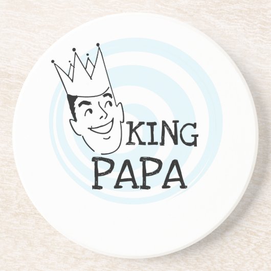 King Papa T-shirts en geschenken Zandsteen Onderzetter (Voorkant)