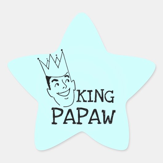 King Papaw T-shirts en cadeautjes Ster Sticker (Voorkant)