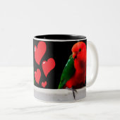King Papegaaien in Liefde Twee-Tone Mok (Voorkant rechts)