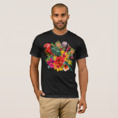 King Parrot Tropical Blooms T-shirt (Voorkant volledig)