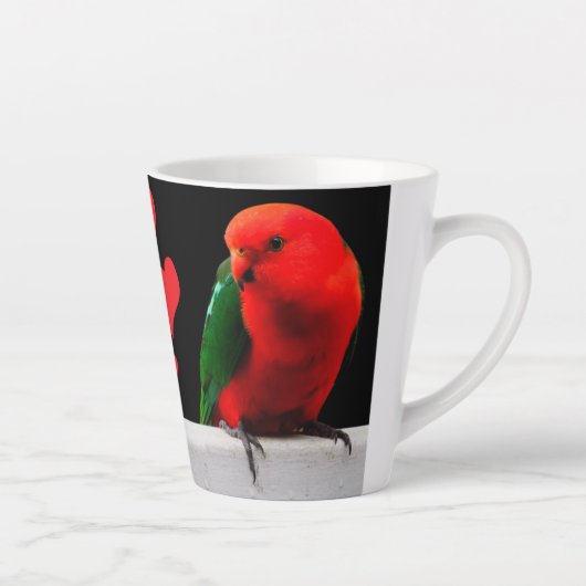 King Parrots in Love Latte Mok (Rechts)