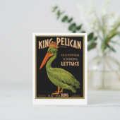 King Pelican Brand Lettuce Briefkaart (Staand voorkant)