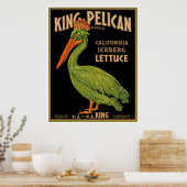 King Pelican Brand Lettuce Poster (Keuken)