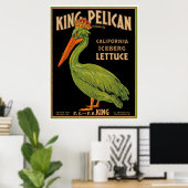 King Pelican Brand Lettuce Poster (Thuiskantoor)