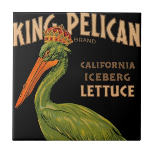King Pelican Brand Lettuce Tegeltje (Voorkant)