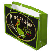 King Pelican California erwten krat label Groot Cadeauzakje (Achterkant Gekanteld)