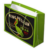 King Pelican California erwten krat label Groot Cadeauzakje (Voorkant Gekanteld)