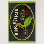 King Pelican California erwten krat label Legpuzzel (Verticaal)