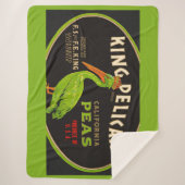 King Pelican California erwten krat label Sherpa Deken (Voorkant)