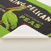 King Pelican California erwten krat label Sherpa Deken (3/4)