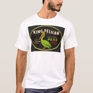 King Pelican California erwten krat label T-shirt